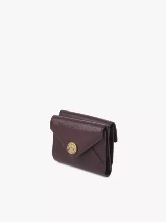 Petite enveloppe à trois volets en cuir grainé Petite enveloppe à trois volets en cuir grainé