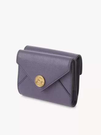 Petite enveloppe à trois volets en cuir grainé Petite enveloppe à trois volets en cuir grainé