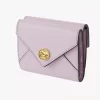 Petite enveloppe à trois volets en cuir grainé