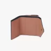 Petite enveloppe à trois volets en cuir grainé