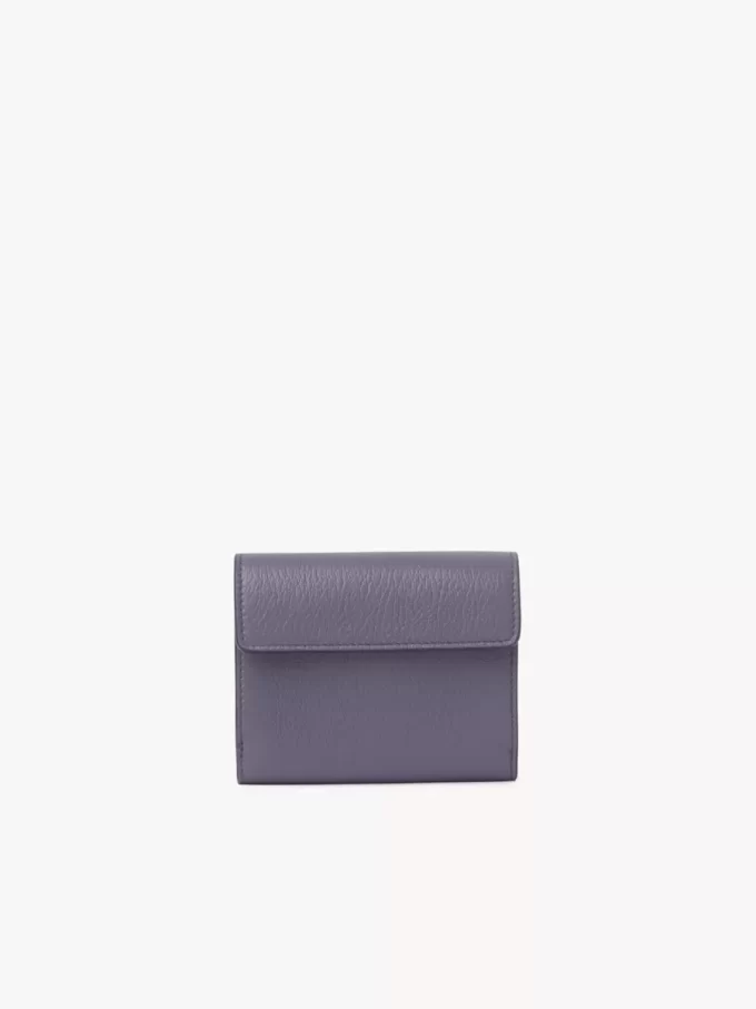 Petite enveloppe à trois volets en cuir grainé Petite enveloppe à trois volets en cuir grainé