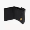 Petite enveloppe à trois volets en cuir grainé