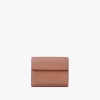 Petite enveloppe à trois volets en cuir grainé
