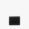 Petite enveloppe à trois volets en cuir grainé