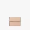 Petite enveloppe à trois volets en cuir grainé