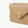 Petite enveloppe à trois volets en cuir grainé Petite enveloppe à trois volets en cuir grainé