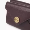 Petite enveloppe à trois volets en cuir grainé Petite enveloppe à trois volets en cuir grainé