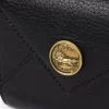 Petite enveloppe à trois volets en cuir grainé