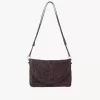 Pochette plate Summer Banana avec bandoulière en raphia