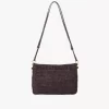 Pochette plate Summer Banana avec bandoulière en raphia