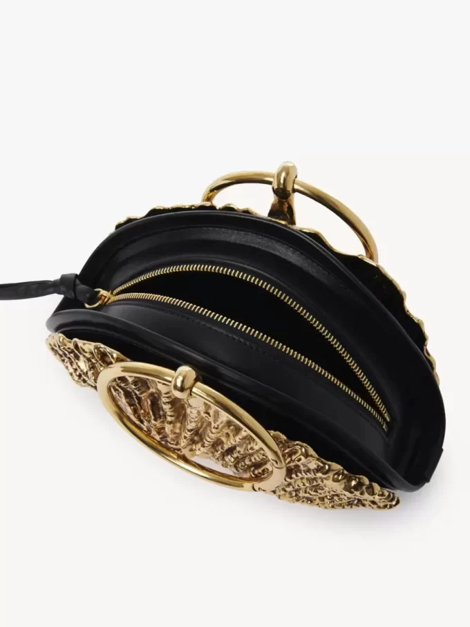 Pochette zippée Sea Treasures Shell en cuir souple et métal