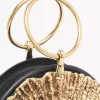 Pochette zippée Sea Treasures Shell en cuir souple et métal