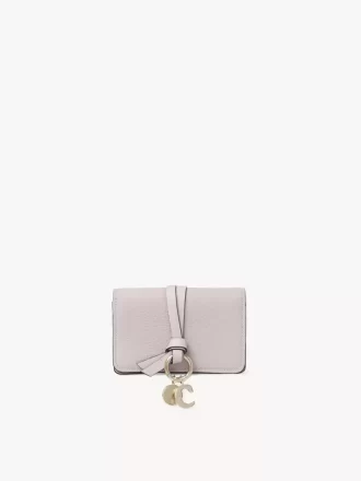 Porte-cartes alphabet en cuir grainé