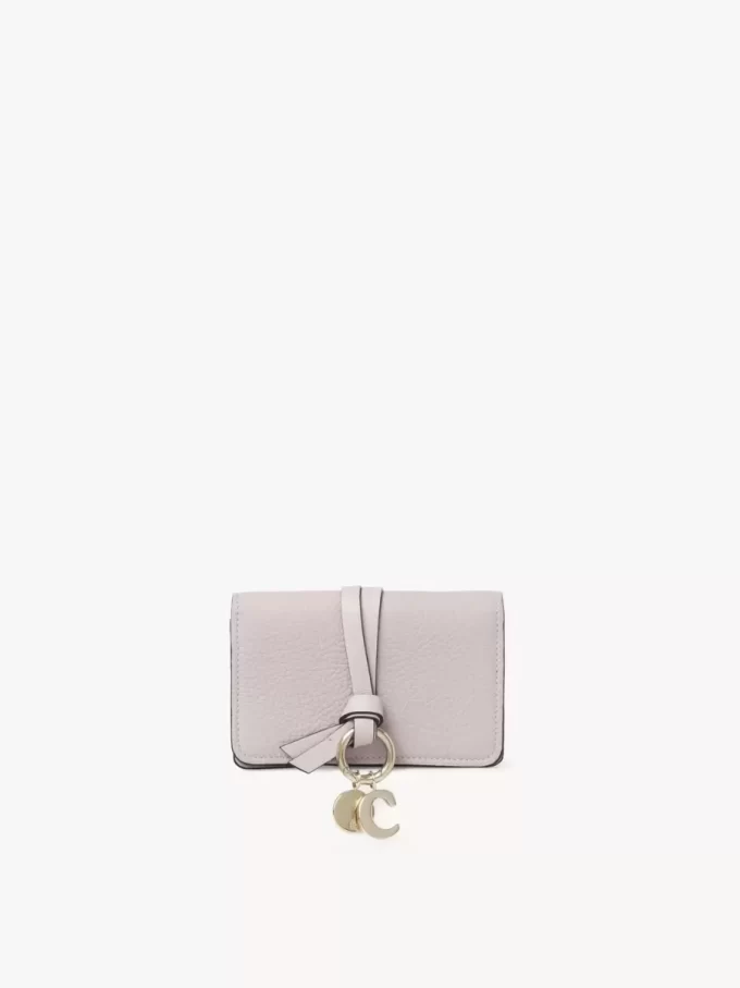 Porte-cartes alphabet en cuir grainé