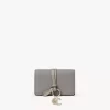Porte-cartes alphabet en cuir grainé