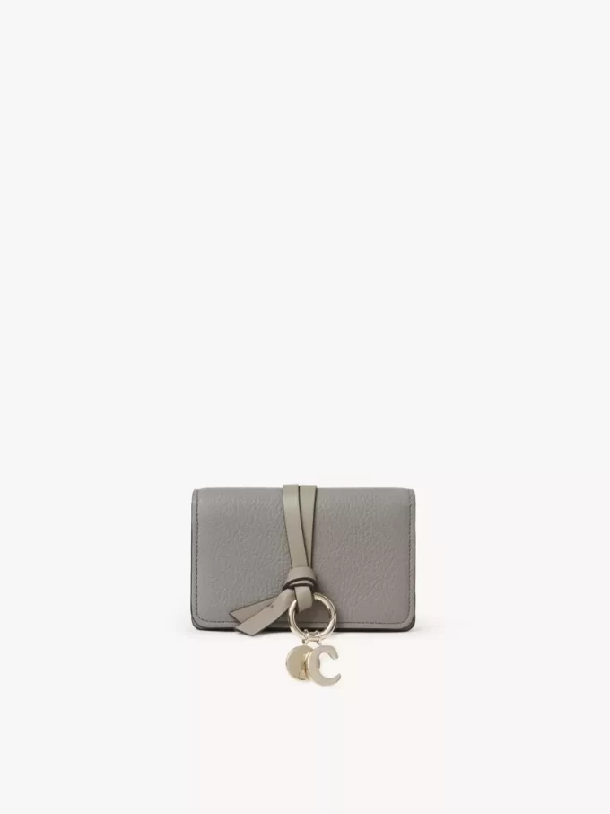 Porte-cartes alphabet en cuir grainé