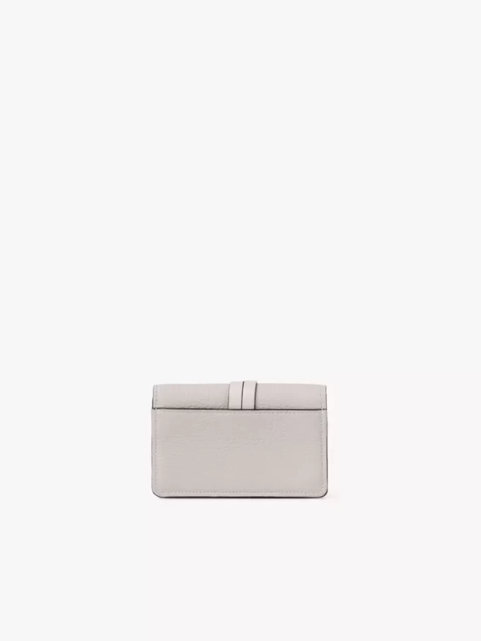 Porte-cartes alphabet en cuir grainé