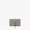 Porte-cartes alphabet en cuir grainé