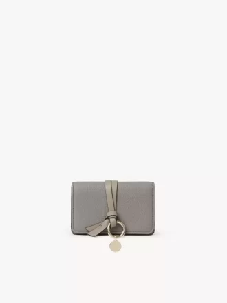 Porte-cartes alphabet en cuir grainé