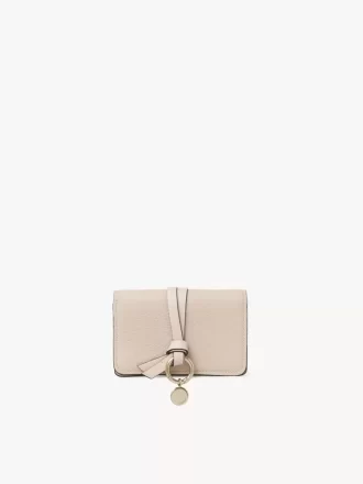 Porte-cartes alphabet en cuir grainé