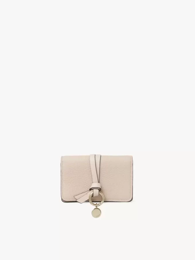 Porte-cartes alphabet en cuir grainé