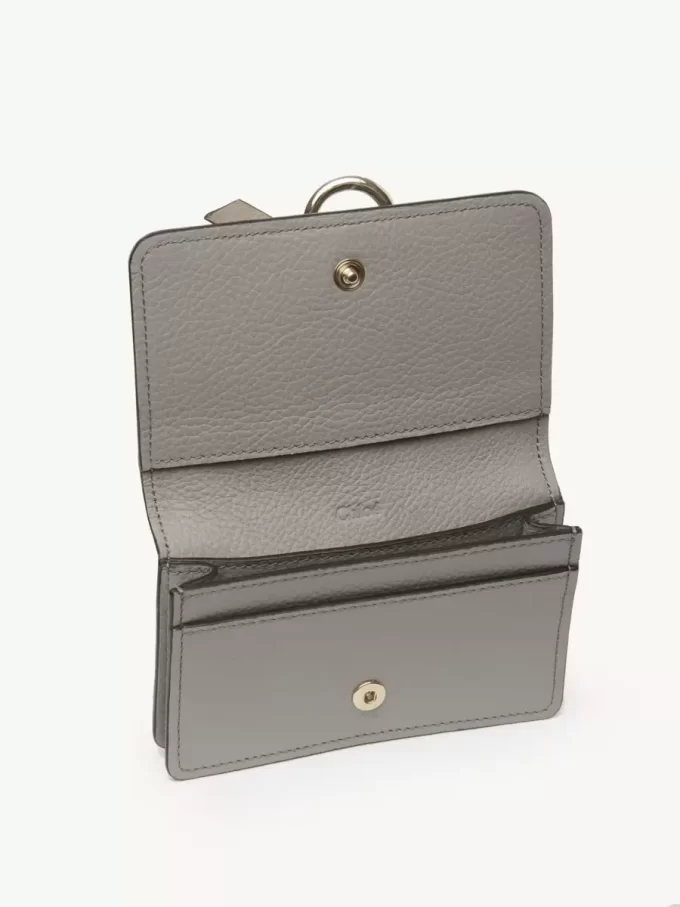 Porte-cartes alphabet en cuir grainé