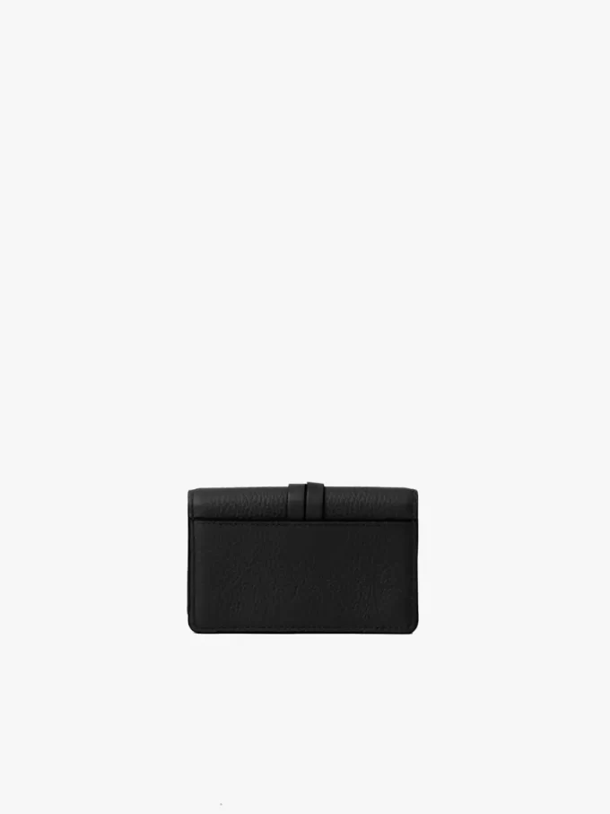 Porte-cartes alphabet en cuir grainé