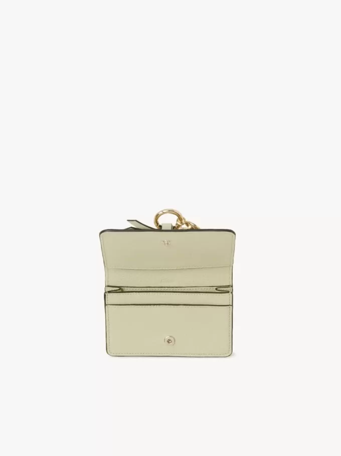 Porte-cartes alphabet en cuir grainé