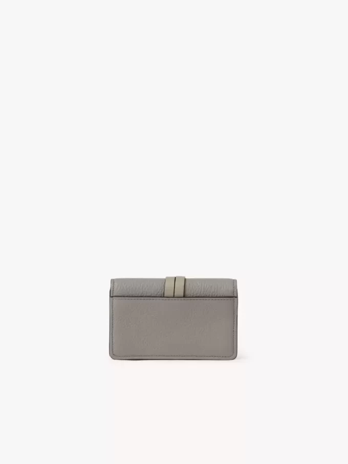 Porte-cartes alphabet en cuir grainé