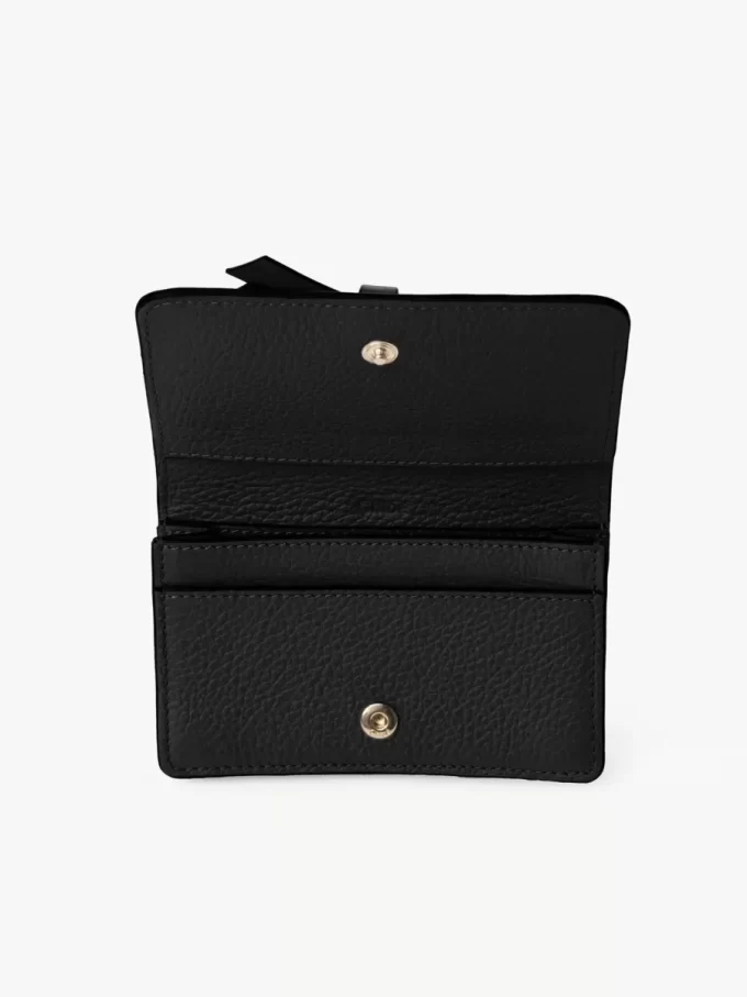 Porte-cartes alphabet en cuir grainé