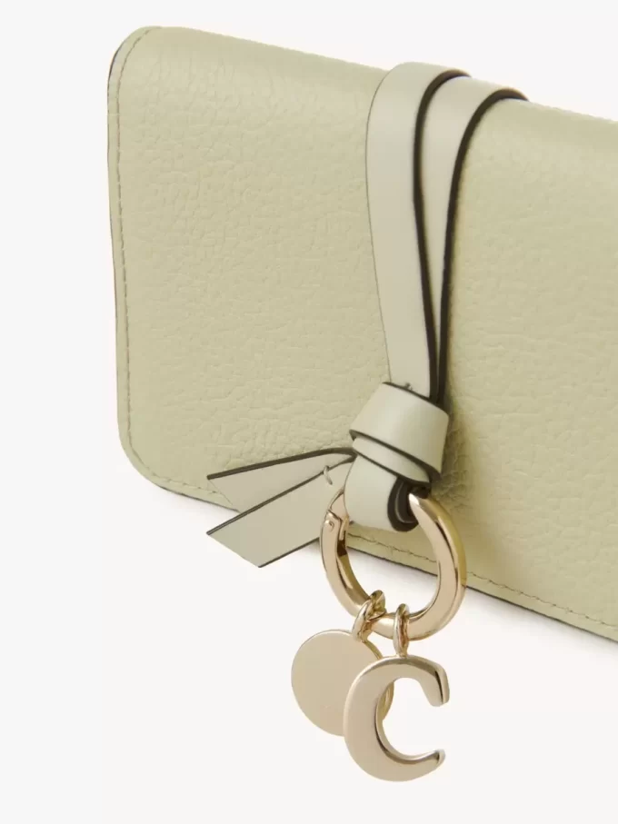 Porte-cartes alphabet en cuir grainé