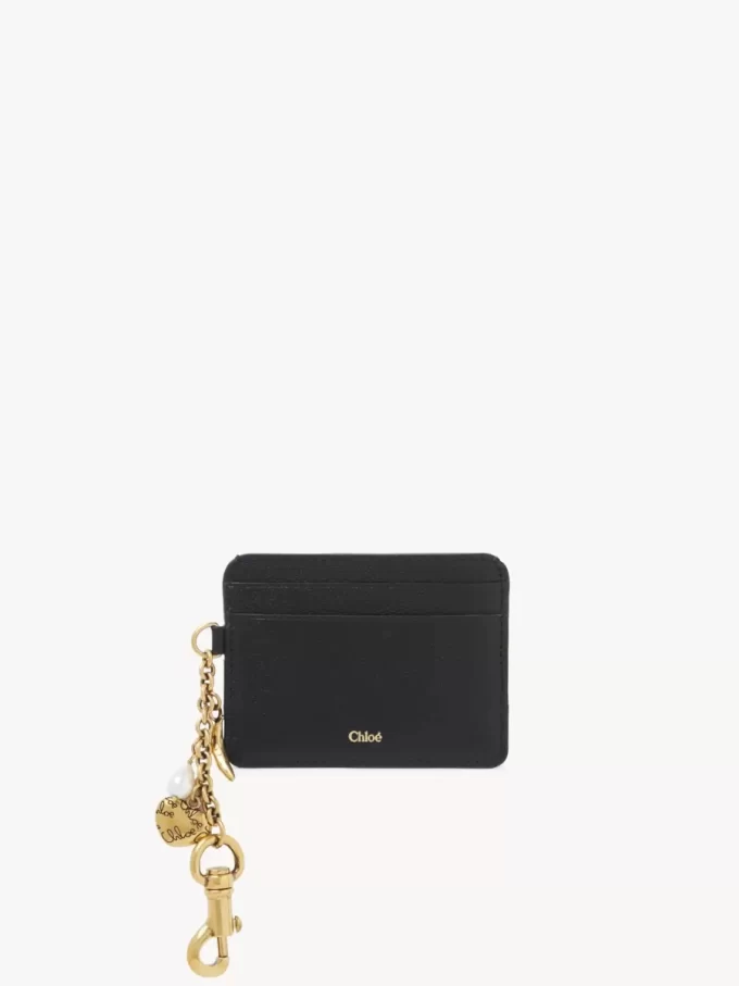 Porte-cartes Chloé Charms en cuir grainé Porte-cartes Chloé Charms en cuir grainé