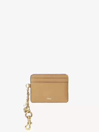 Porte-cartes Chloé Charms en cuir grainé
