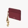Porte-cartes Chloé Charms en cuir grainé