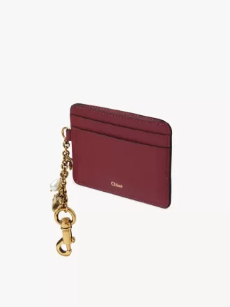Porte-cartes Chloé Charms en cuir grainé