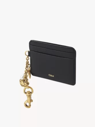 Porte-cartes Chloé Charms en cuir grainé