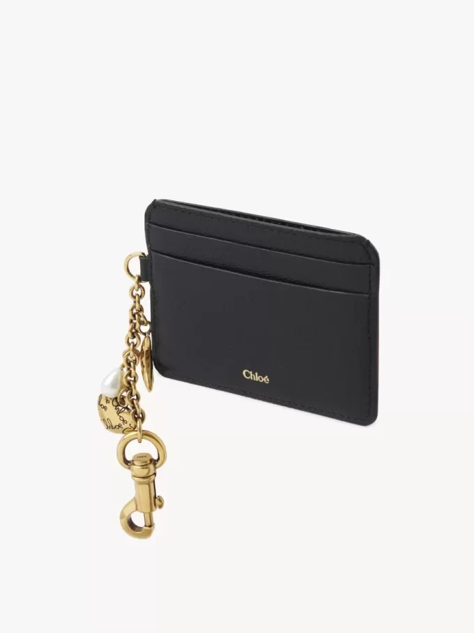 Porte-cartes Chloé Charms en cuir grainé Porte-cartes Chloé Charms en cuir grainé