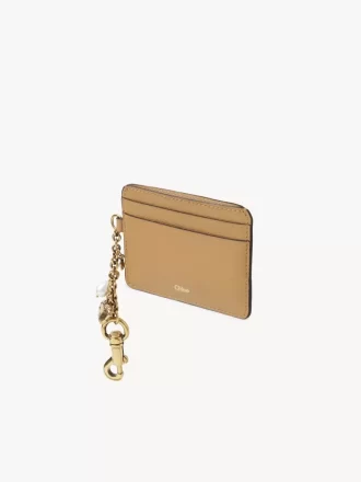 Porte-cartes Chloé Charms en cuir grainé