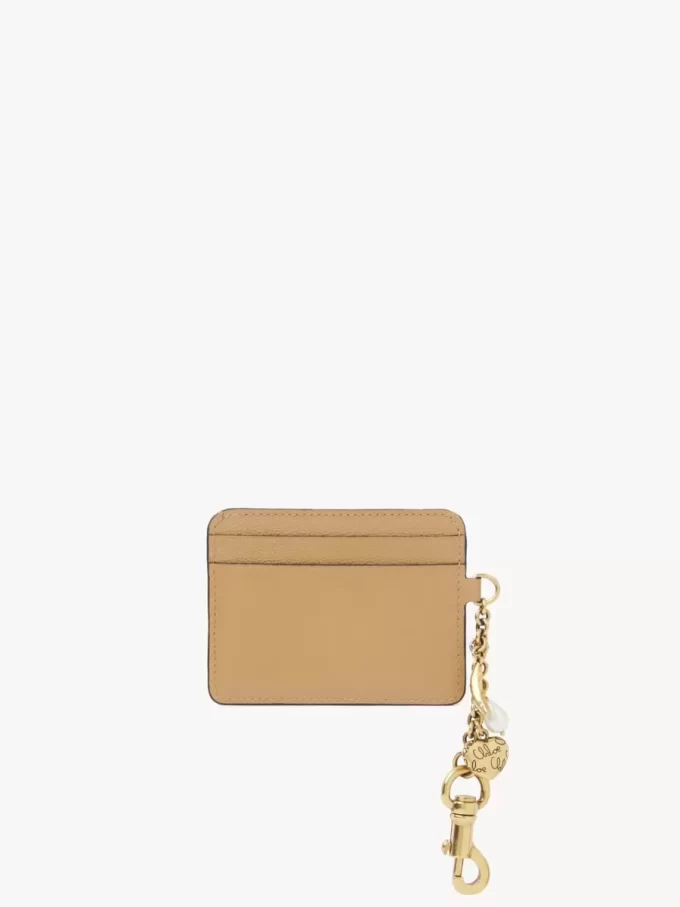 Porte-cartes Chloé Charms en cuir grainé