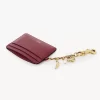 Porte-cartes Chloé Charms en cuir grainé