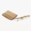 Porte-cartes Chloé Charms en cuir grainé