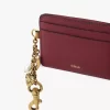 Porte-cartes Chloé Charms en cuir grainé