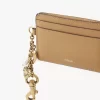 Porte-cartes Chloé Charms en cuir grainé