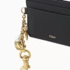 Porte-cartes Chloé Charms en cuir grainé Porte-cartes Chloé Charms en cuir grainé