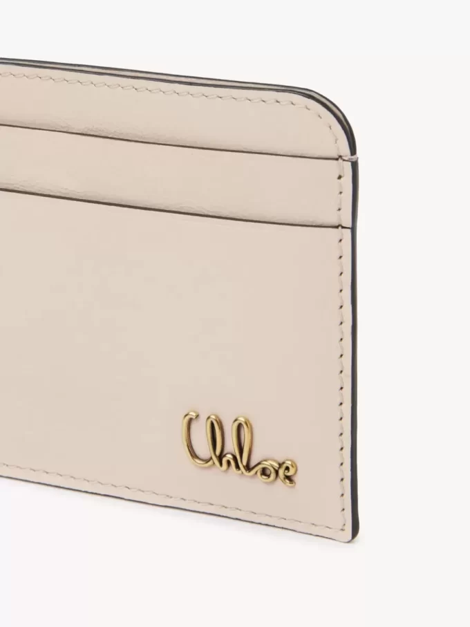 Porte-cartes Chloé Iconic en cuir brillant