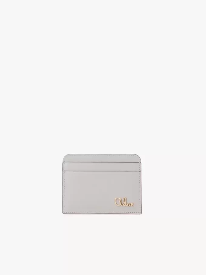 Porte-cartes Chloé Iconic en cuir grainé