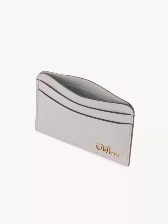 Porte-cartes Chloé Iconic en cuir grainé