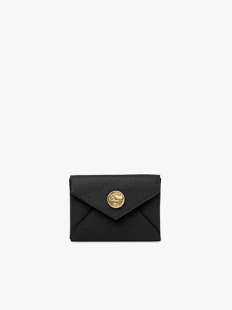 Porte-cartes enveloppe en cuir grainé