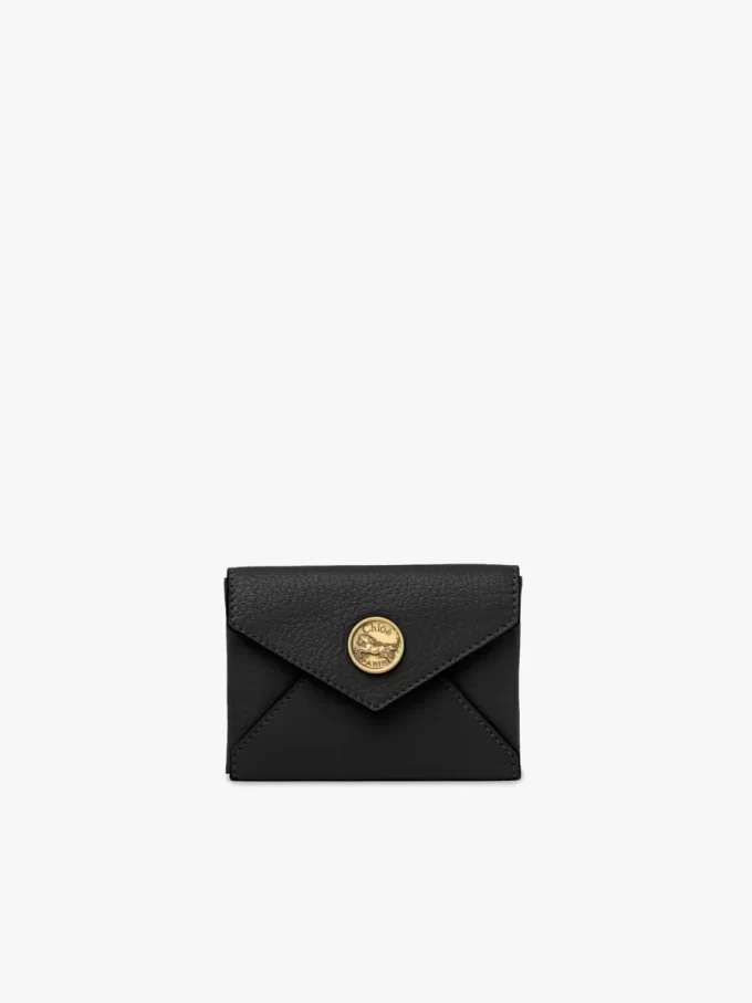 Porte-cartes enveloppe en cuir grainé Porte-cartes enveloppe en cuir grainé