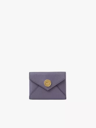 Porte-cartes enveloppe en cuir grainé